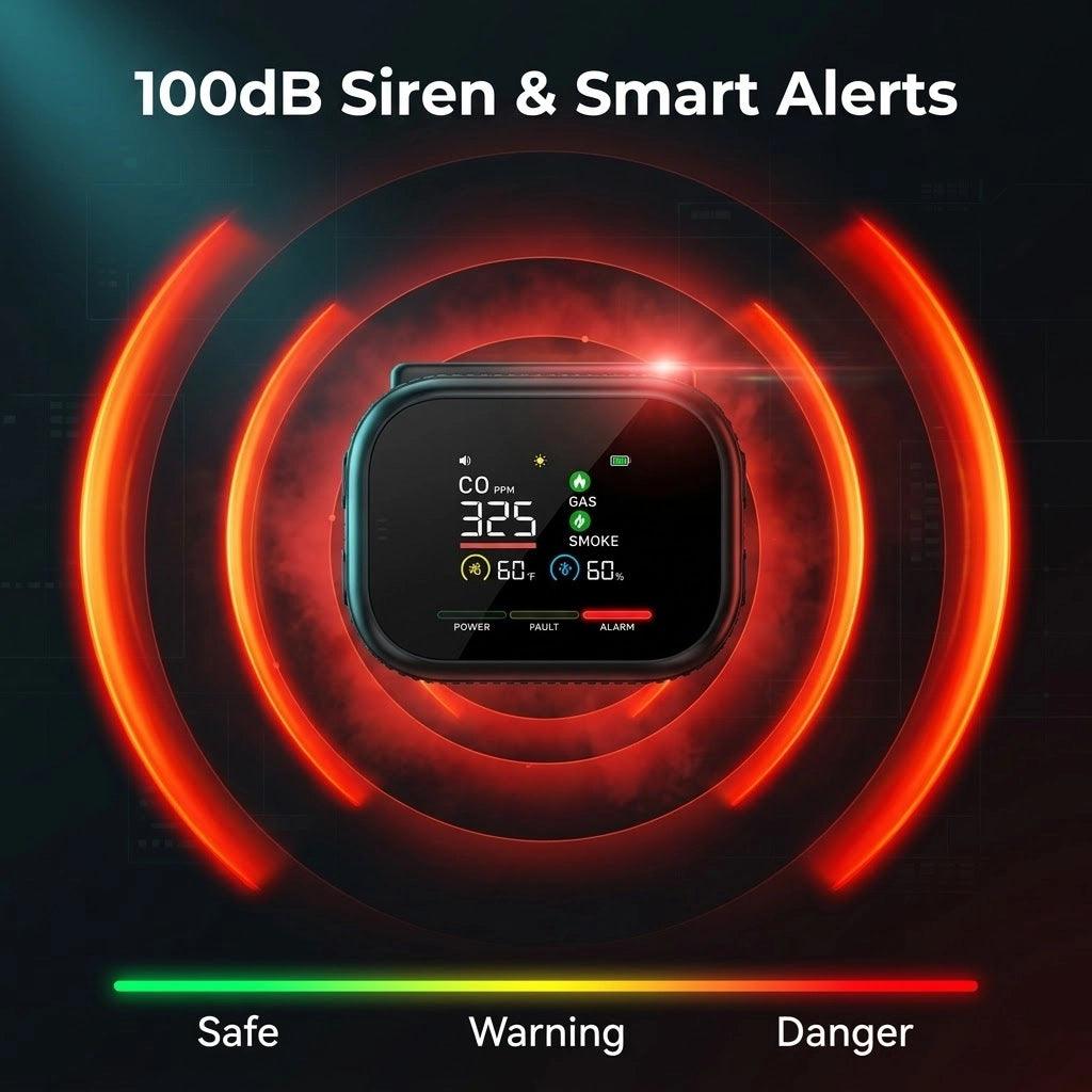 100dB Siren & Smart Alerts