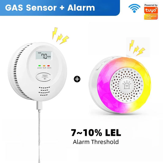Smart WiFi Gas Leak Detector with Remote Alarm | Supports Auto-Valve Linkage