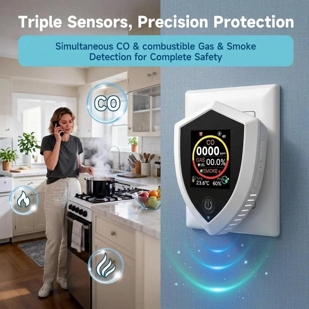 
Simultaneous CO & combustible Gas & SmokeDetection for Complete Safety